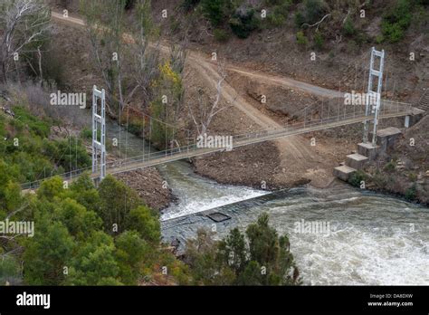 The Suspension Bridge At Mt Bold Reservoir South Australia Stock Photo