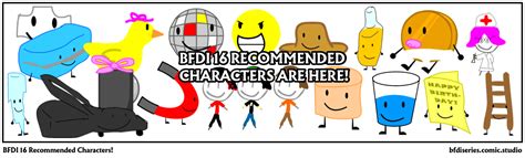 BFDI 16 Recommended Characters Comic Studio