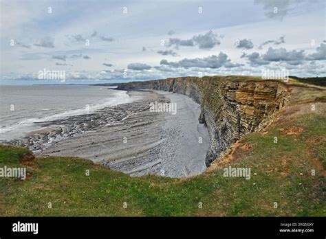 Looking Along The Glamorgan Heritage Coast From Nash Point Beach To