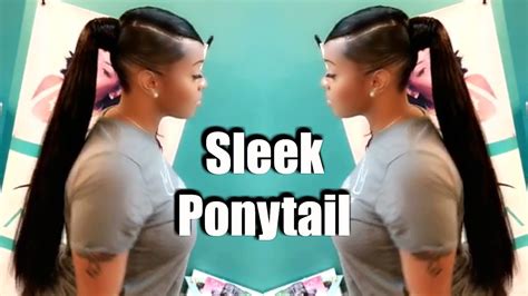 Quick Weave Tutorial Invisible Sleek Swoop Ponytail On Natural Hair