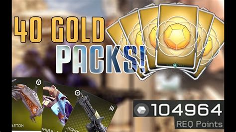 40 Gold Packs Req Pack Opening Halo 5 Guardians💎 Youtube