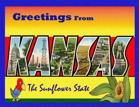 Greetings From Kansas Postcard