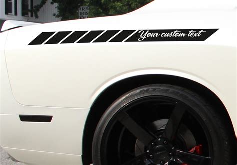 2x Custom Text Side Body Stripes Racing Race Rally Jdm Car Vinyl
