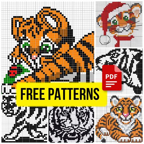 Small And Easy Cross Stitch Patterns With Tigers Pdf