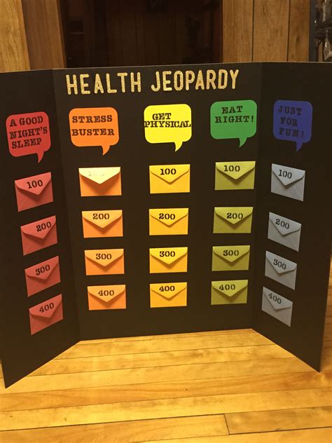 Health Jeopardy Board Game Fun And Educational