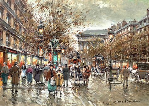 Boulevard De La Madeleine Painting By Antoine Blanchard
