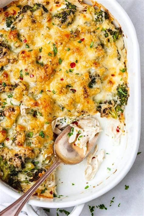 Cream cheese (for added texture and tangy taste) heavy cream ; Broccoli Chicken Casserole with Cream Cheese and ...