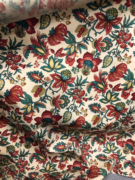 Vintage Waverly Upholstery Fabric By The Yard Heirloom Etsy