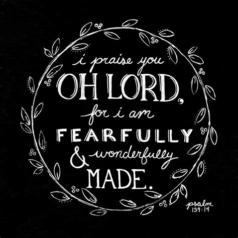 Fearfully Wonderfully Made Print Quotes And Notes Psalms