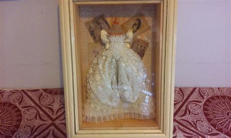Vintage Barbie Dress White Encased And Framed Antique Vintage Set