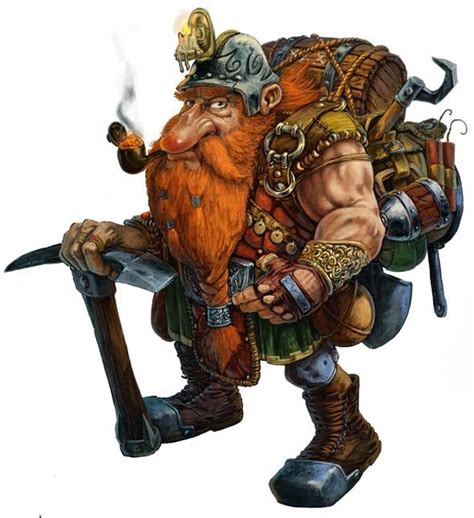 Dwarf Miner Digital Fantasy Dwarf Character Art Concept Art Characters