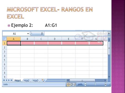 Microsoft Excel Rangos