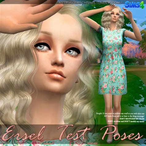 Test Poses By Ersel Sims 4 Poses