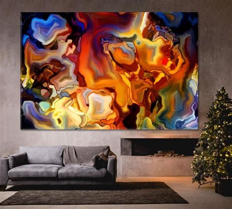 Modern Abstract Wall Art Decor Abstract Vivid Painting Print Abstract