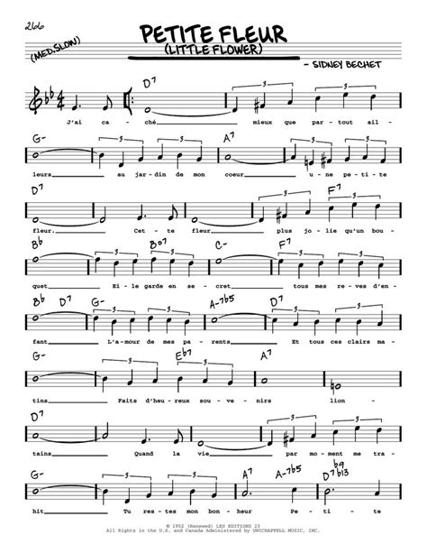 Sidney Bechet Petite Fleur (arr. Robert Rawlins) Sheet Music Notes