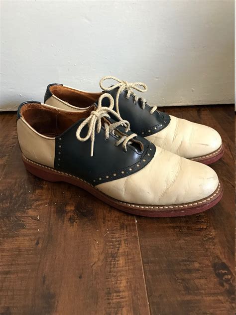 Vintage 1950s Womens Saddle Shoes Two Tone Leather In Etsy Womens