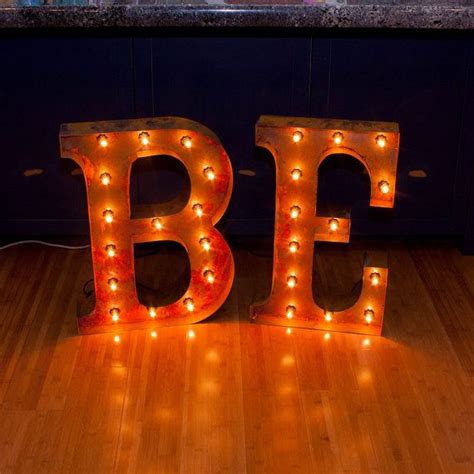 Vintage Marquee Light Rusted Home Decor 24 Inch By Therustedkey