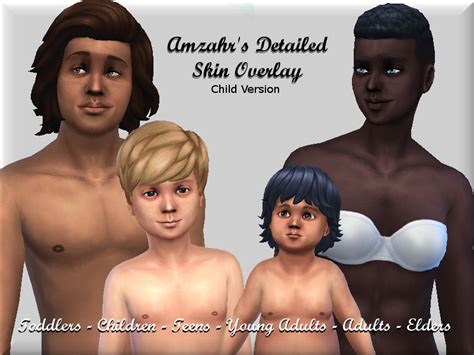 Amzahrs Detailed Skin Overlay Child Frame The Sims 4 Catalog