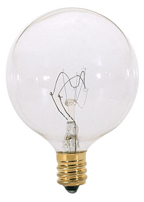 Bulbs N Lighting Satco S3727 25w G16 12 Cand Clear Incandescent Light