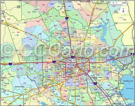 City Of Houston Zip Code Map Map Vector