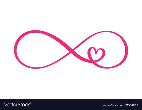 Love Word In The Sign Of Infinity Sign Royalty Free Vector