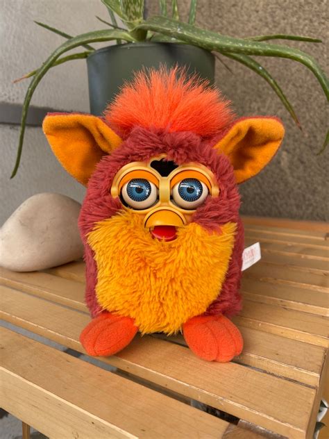 Furby Rooster 1998 Non Working Orange Red Furby With Blue Etsy
