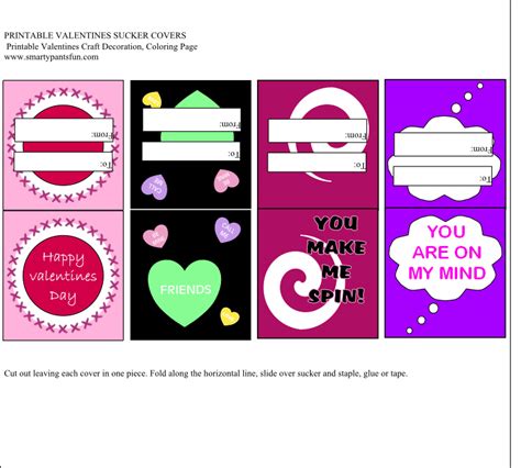 Smarty Pants Fun Printables Valentines For Boys And Girls Sucker Cover
