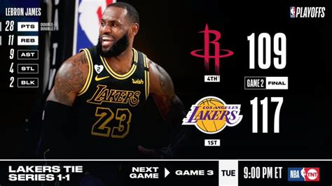 Nba Playoffs Lebron Leads Lakers To Beat Rockets In Game 2 Buck Beats
