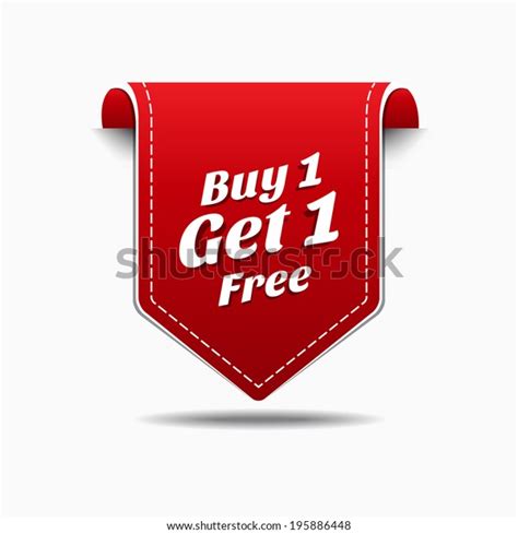 Buy 1 Get 1 Red Label Stock Vector Royalty Free 195886448