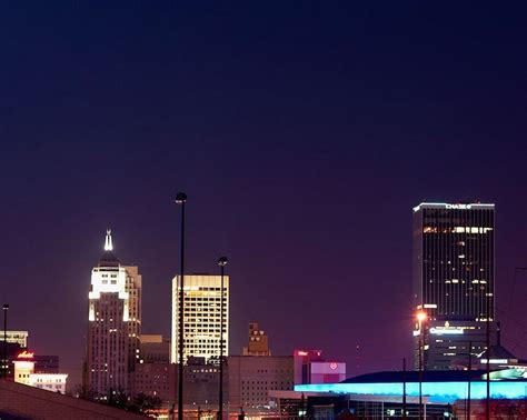 Oklahoma City At Night 010 Night City City City Skyline