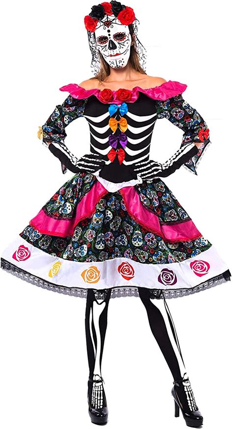 Amazon.com: Spooktacular Creations Women’s Day of The Dead Spanish