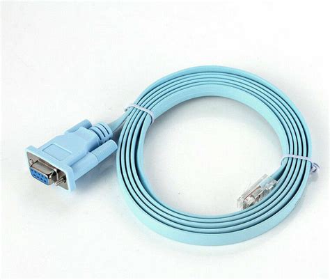 Db 9pin Rs232 Serial To Rj45 Cat5 Ethernet Adapter Lan Console Cable