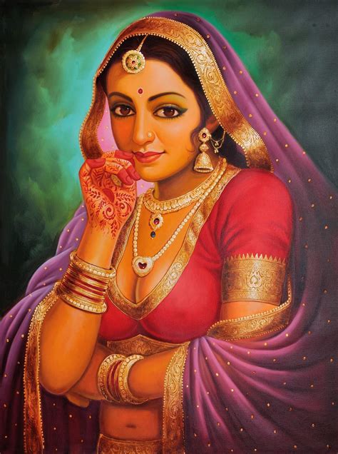 Portrait Of A Rajasthani Bride Exotic India Art