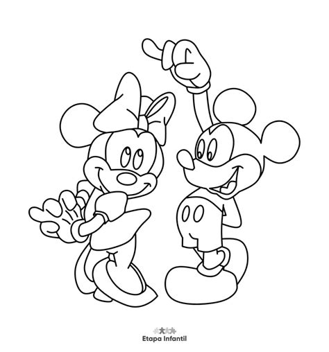 Lista Imagen Dibujos Para Colorear De Mickey Mouse Y Minnie Mouse