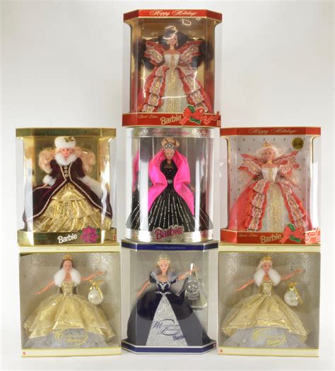 8 Original Vintage Barbie Dolls Mint In Box Group Collecti