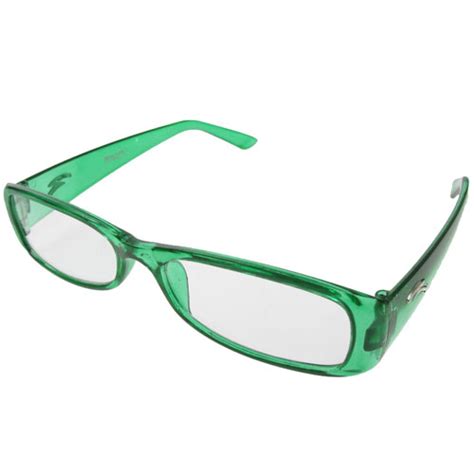 pair of new green plastic frame reading glasses 1 00