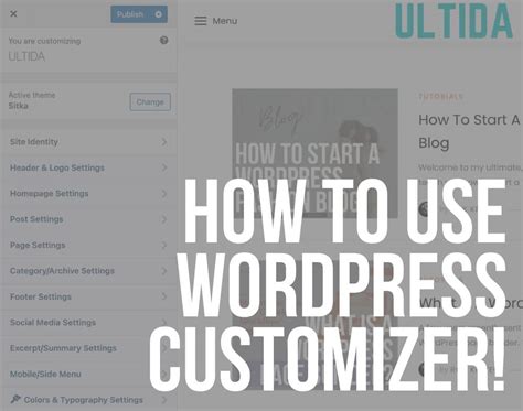 How To Use Wordpress Customizer Best Guide Ultida