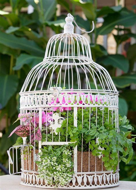 How To Make A Birdcage Flower Planter Birdcage Planter Bird Cage