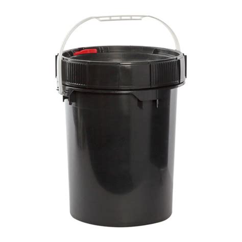 5 Gallon Black Hdpe Screw Top Pail Regrind W Cover Un Rated