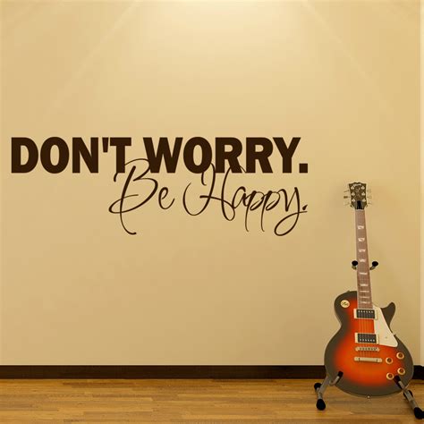 Happy mind happy life wall decor. Don't Worry Be Happy Wall Sticker Inspirational Quote Wall Decal Home Art Decor