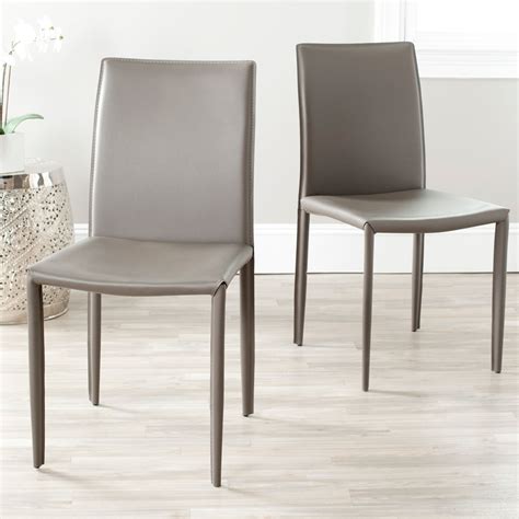 Contemporary Leather Dining Room Chairs Baxton Studio Dylin Modern