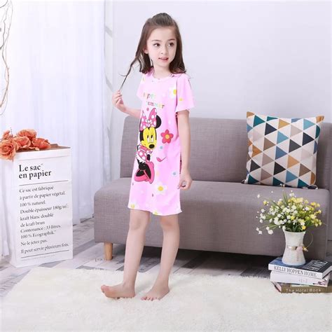 New 2018 Children Girl Clothing Summer Dresses Girls Baby Pajamas Cute