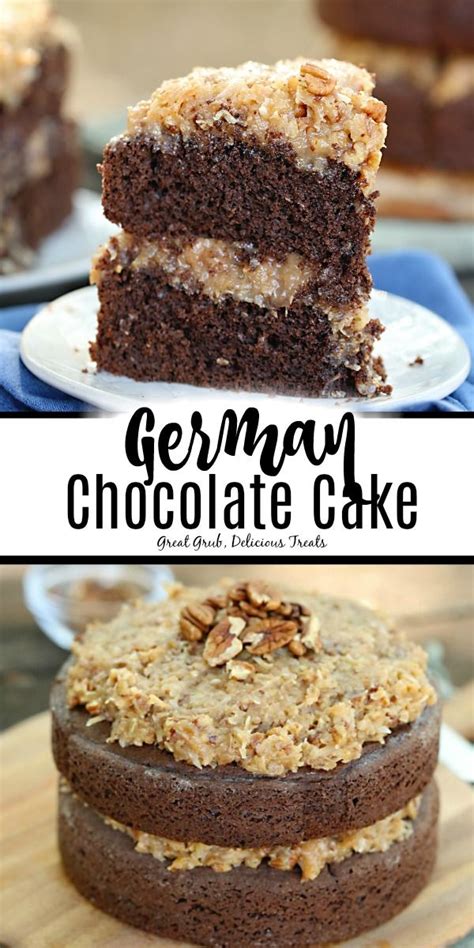 Put the third cake layer on top and cover it with the remaining filling. German Chocolate Cake is a double layer chocolate cake ...