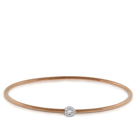 Vous nous l'avez demandé, nous l'avons fait! Rose & White Gold Diamond Bangle Bracelet 18K | Ben Bridge ...