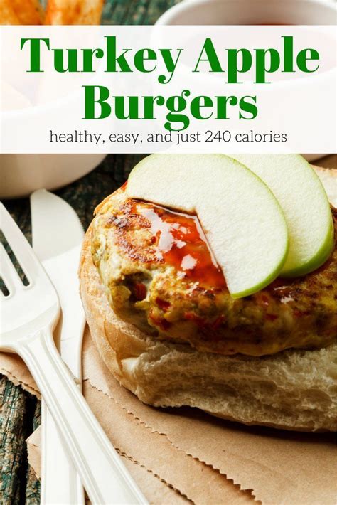 Turkey Apple Burgers Slender Kitchen Healthyturkeyburgers This Easy