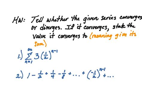 Types Of Series And How To Tell Convdiv~alternating Series Test Math