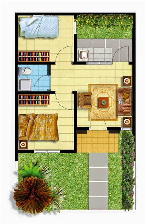 Desain rumah sederhana 2 lantai dengan model tropis ini juga bisa diterapkan di lahan 6×12. Baru + Biaya Bangun Rumah 6x6 Harga Murah