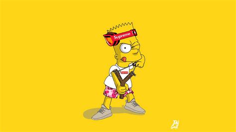 Simpson Bart Fond Décran Dos Simpsons 2048x1152 Wallpapertip