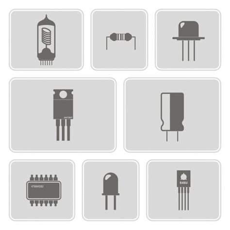 Seamless Background With Electronic Components Icons Stock Vector Image By Drutska