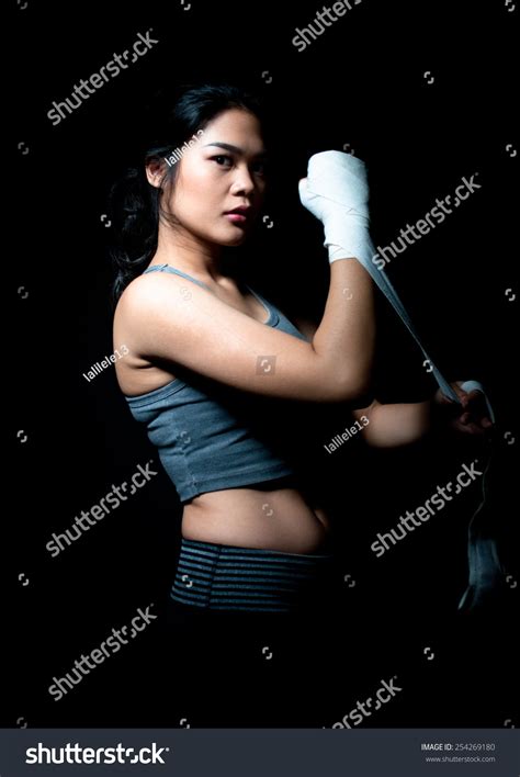 Asian Female Fighter Stock Photo 254269180 Shutterstock